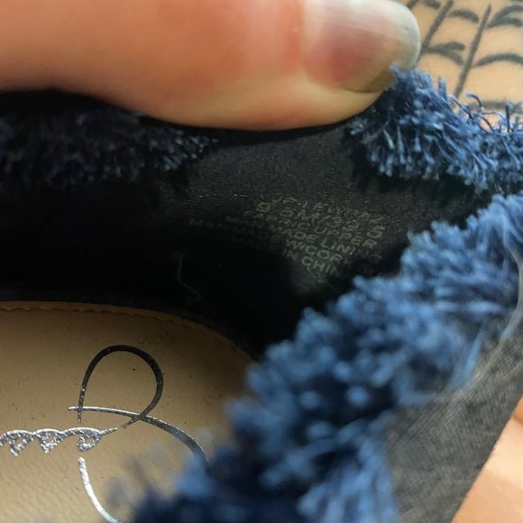 Women’s Blue Frilly Kitten Heels - Picture 7 of 7